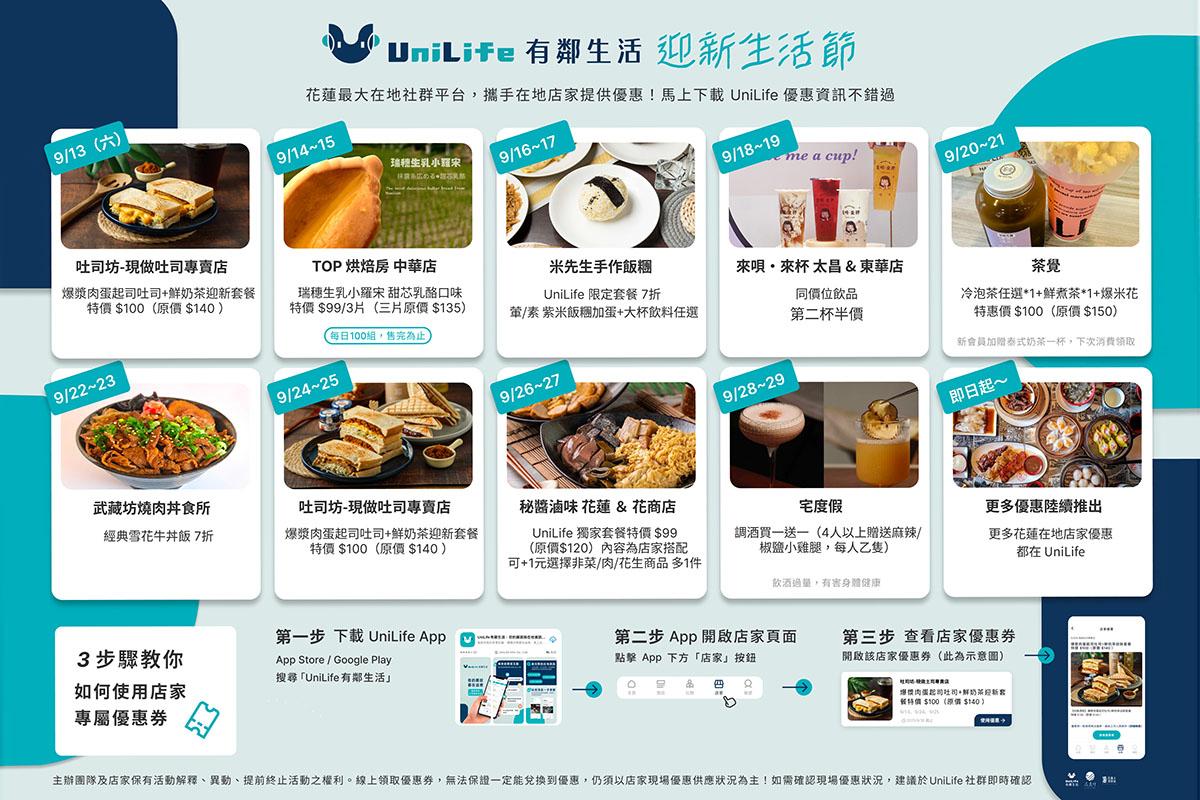 2025花蓮迎新生活節 | 在地優惠×AI社群，讓新生秒懂花蓮！